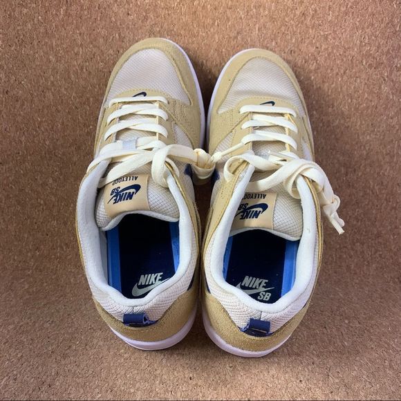 Nike Men's Alleyoop SB Club Gold Navy Skateboarding Shoes Size 8.5 - Picture 9 of 11